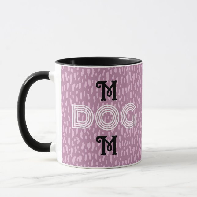 Caneca Cachorro Mãe, fofinha, moça de moda negra rosa (Esquerda)