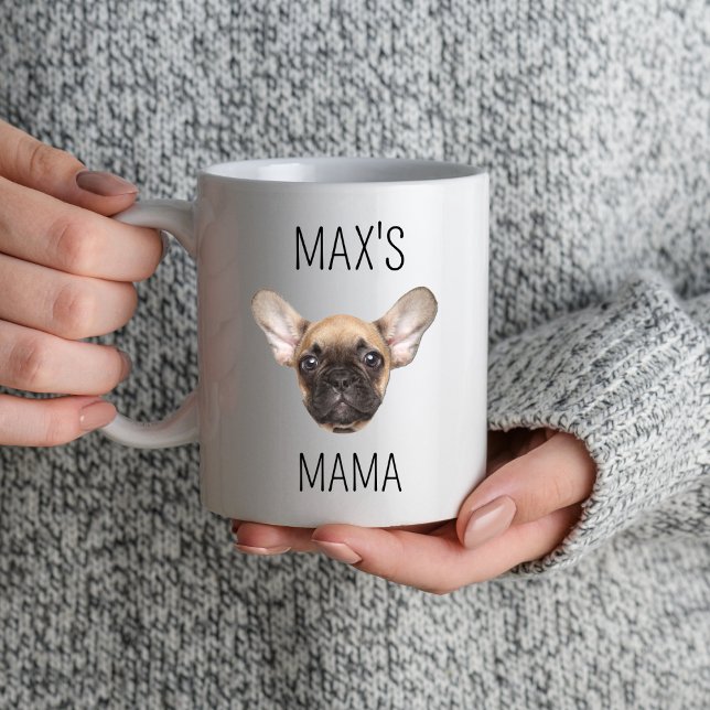 Caneca Cachorro Mãe Nome Personalizado Face Dia de as mãe (Criador carregado)