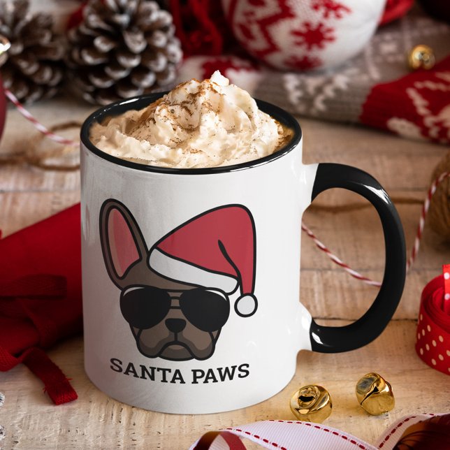 Caneca Cachorro Marrom de Buldogue Francês (Criador carregado)