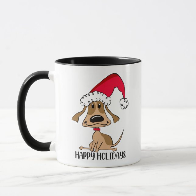 Caneca Cachorro Natalino Festivo (Esquerda)