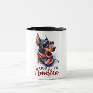 Caneca Cachorro Patriota - Doberman