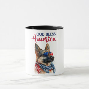 Caneca Cachorro Patriota - Pastor Alemão