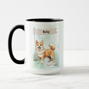 Caneca Cachorro Personalizado Aquarela Norwegian Lundehun