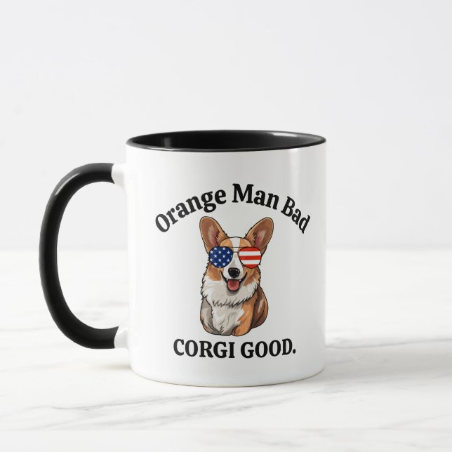 Caneca Cachorro Político Engraçado Mãe Anti Trump Corgi P (Esquerda)