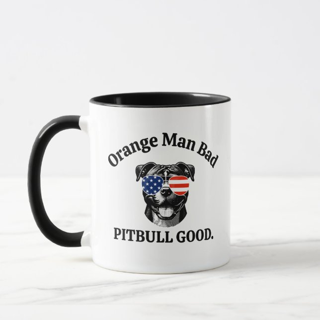 Caneca Cachorro Político Engraçado Mãe Anti Trump Pai (Esquerda)