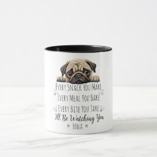 Caneca Cachorro Pug Fofo Personalizado Divertido