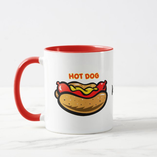 Caneca Cachorro quente personalizado (Esquerda)