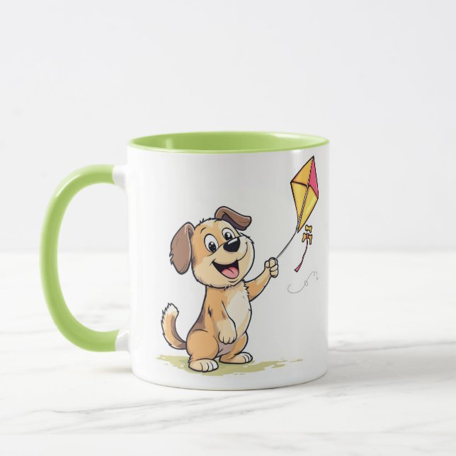Caneca Cachorro Repleto com Kite Mug - Presente Divertido (Esquerda)
