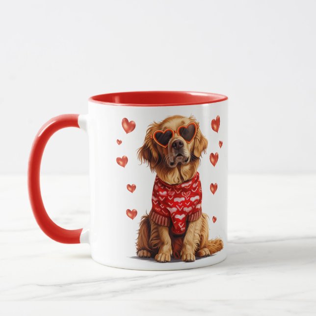 Caneca Cachorro Retriever Dourado do Dia dos Namorados (Esquerda)