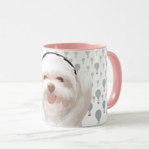 Caneca Cachorro Sorridente: Vibrações Musicais Bichon Fri
