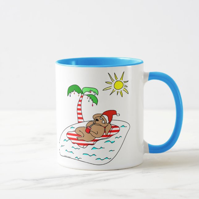 Caneca Cachorro Tropical de Natal (Direita)