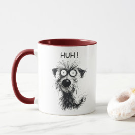 Caneca Cachorro Whimsical HUH! Engraçado Combo Café Mug