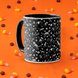 Caneca Cachorros Cães Gatos Aranhas Cachorros Esqueletos