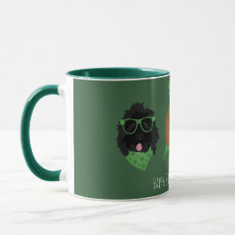 Caneca Cachorros de Goldendoodle de Dia de São Patrício F