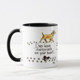 Caneca Cachorros Deixam Pawprint no nosso Coração.