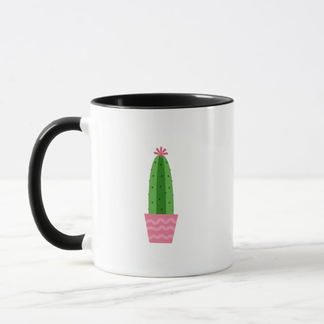 Caneca Cacto Botânico em Pote Rosa (Esquerda)