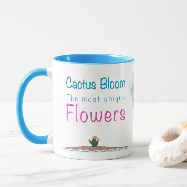 Caneca Cactus Bloom As Flores Mais Únicas (Com Donut)