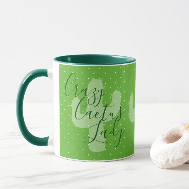 Caneca Cactus Lady Cute Cactos Louco (Com Donut)