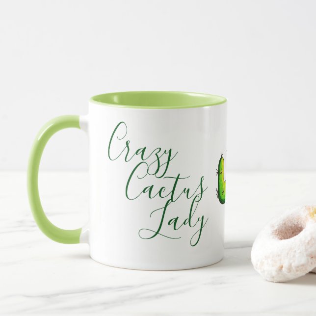 Caneca Cactus Lady Cute Cactos Louco (Com Donut)