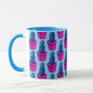 Caneca Cactus Lover - Padrão Vegetal Estranho Potente