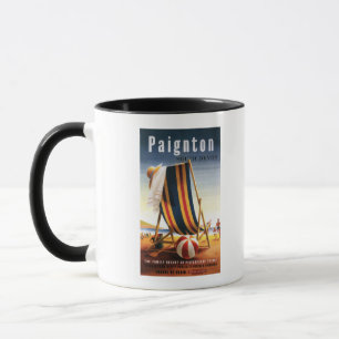 Caneca Cadeira de praia das estradas de ferro e poster