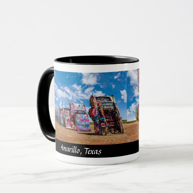 Caneca Cadillac Ranch, Amarillo, Texas - Designer (Frente Esquerda)