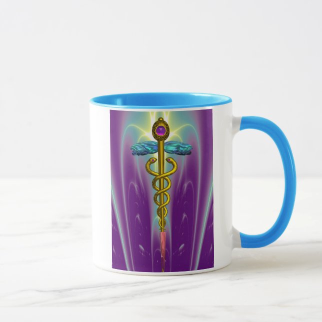 Caneca CADUCEUS, ametísta do ouro vibrante (Direita)