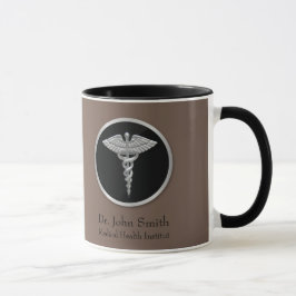 Caneca Caduco Médico Profissional de Prata