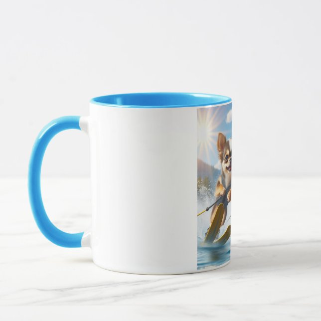 Caneca Cães brinquedo fazendo esqui aquático! (Esquerda)