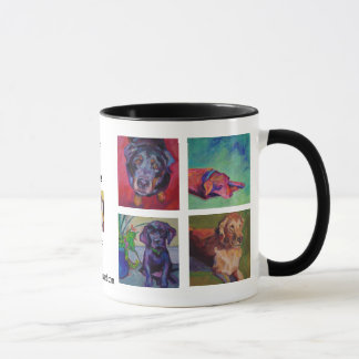 Caneca CÃES, CÃES, CÃES • Uma pintura esquadrou o WOOF!