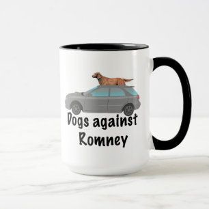 Caneca Cães contra Romney