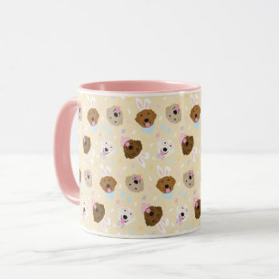 Caneca Cães de felz pascoa para Retriever Ouros