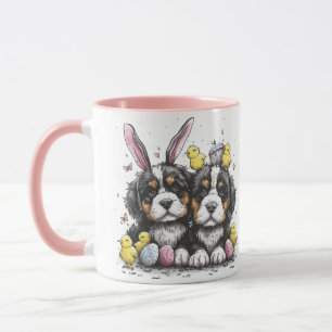 Caneca Cães de Montanha Bernese páscoas