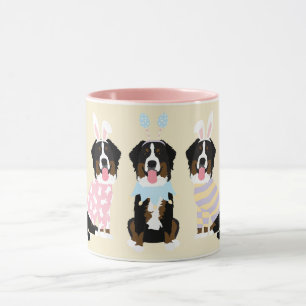 Caneca Cães de Montanha felz pascoa Bernese