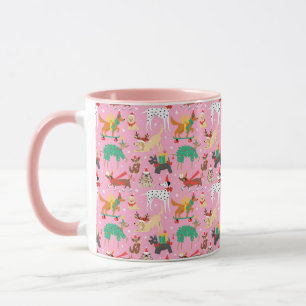 Caneca Cães de Natal no Padrão de Descobertas de Férias