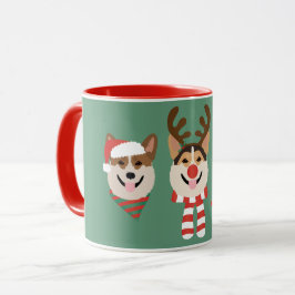 Caneca Cães de Natal Pembroke Welsh Corgi