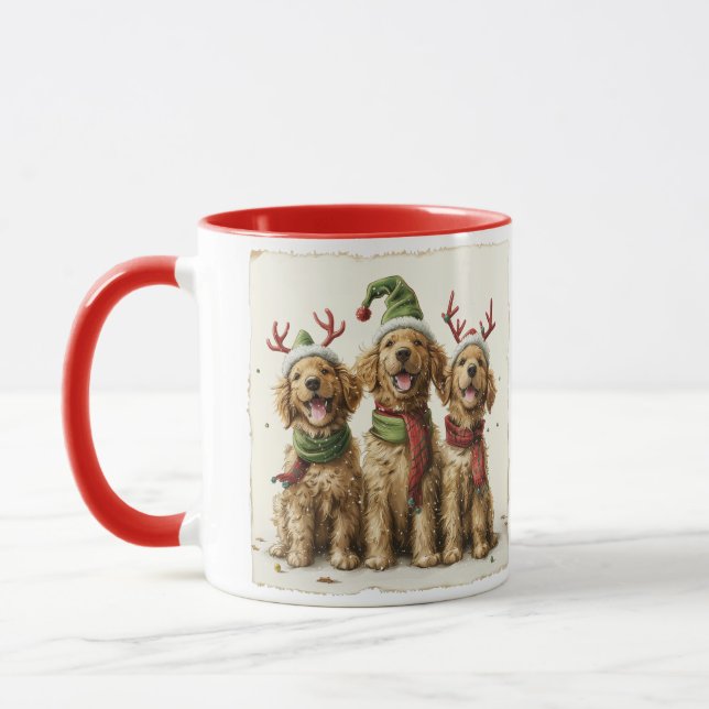 Caneca Cães de varejo de Ouro de Natal (Esquerda)