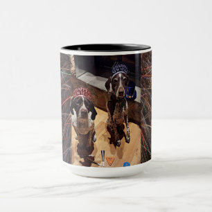 Caneca Cães do Festa de Véspera de Ano Novo Fogos de Arti
