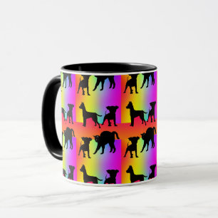 Caneca Cães E Gatos + Cores