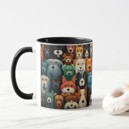 Caneca Cães Fazem Melhor Amigos Coloridos Copo De Café