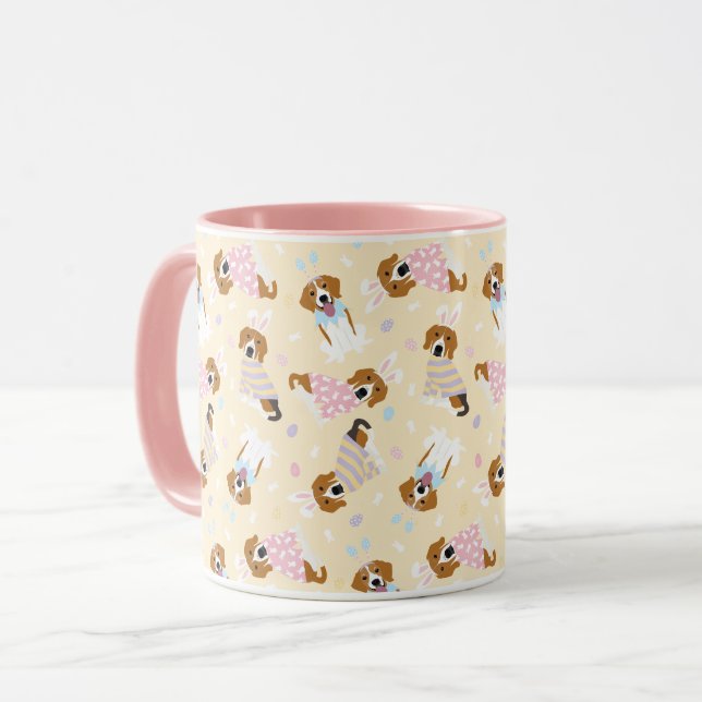 Caneca Cães felzs pascoa (Frente Esquerda)