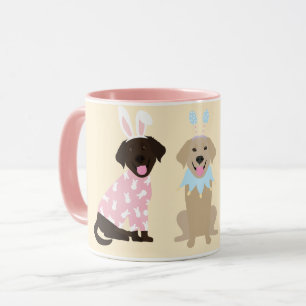 Caneca Cães felzs pascoa Labrador Retriever