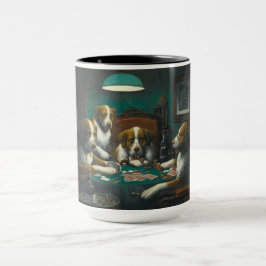 Caneca Cães Jogando Poker (Jogo de Cartas de Animais)