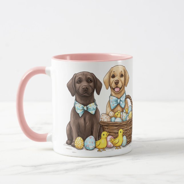 Caneca Cães Labrador Retriever de Páscoa (Esquerda)