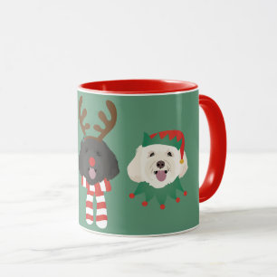 Caneca Cães Maltipoo de Natal