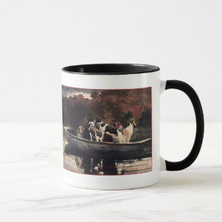 Caneca Cães num Barco por Winslow Homer