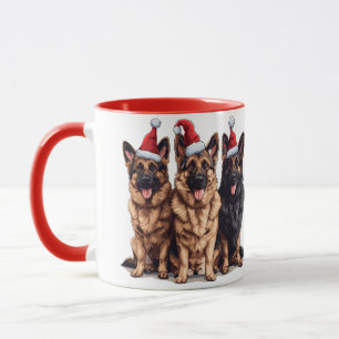 Caneca Cães Papais noeis de Natal