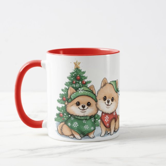 Caneca Cães Pomerânia de Natal (Esquerda)
