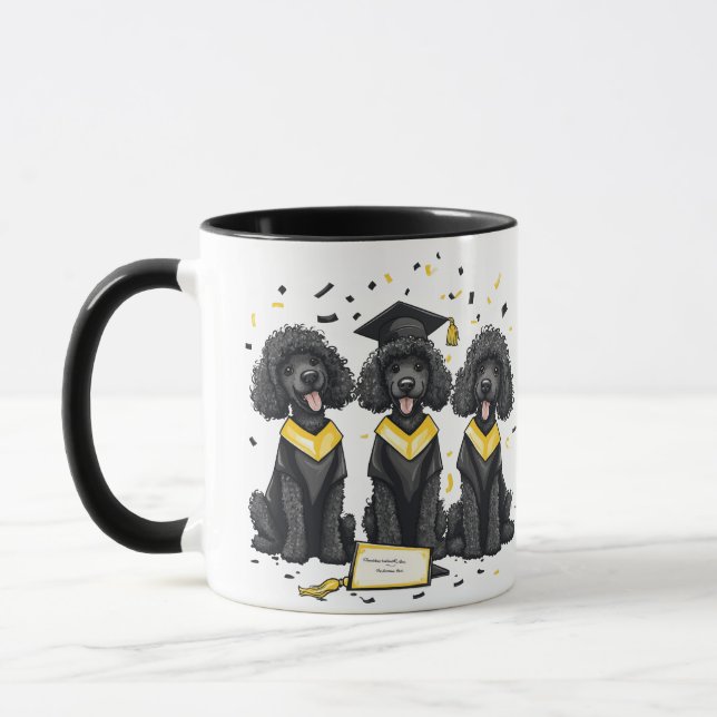 Caneca Cães Poodle Padrão De Graduação (Esquerda)