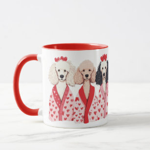 Caneca Cães Poodle Padrão do Dia dos Namorados